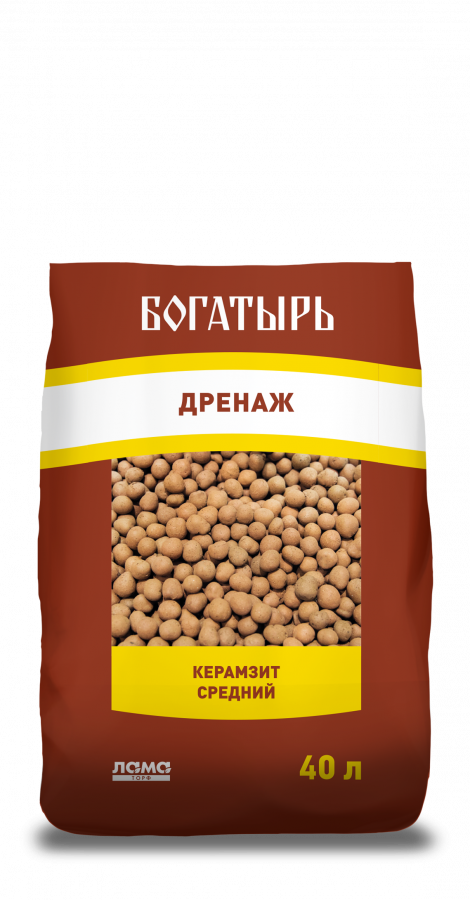 Керамзит средний (10-20 мм) Богатырь 40л 