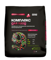 Комплекс для ягод, удобрение минеральное гранулированное Лама Торф 1 кг 
