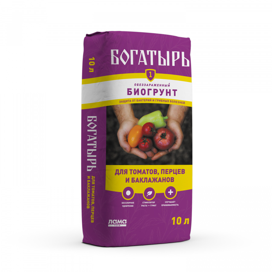 Биогрунт Богатырь "Для томатов, перца и баклажанов" 10 л